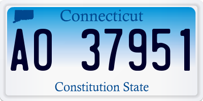 CT license plate AO37951