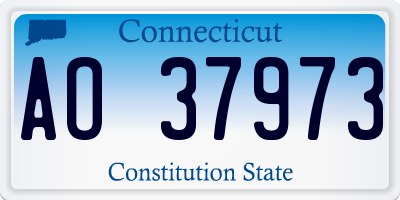 CT license plate AO37973