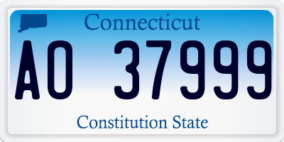 CT license plate AO37999
