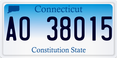 CT license plate AO38015