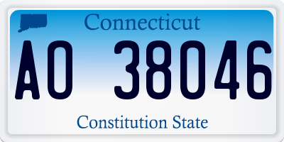 CT license plate AO38046
