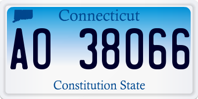 CT license plate AO38066