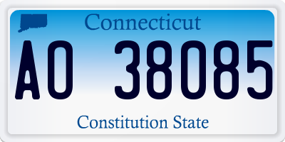 CT license plate AO38085