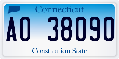 CT license plate AO38090