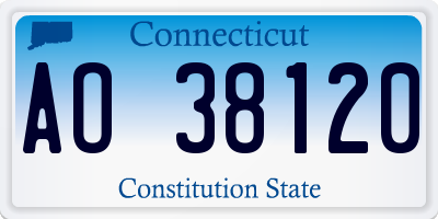 CT license plate AO38120