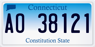 CT license plate AO38121