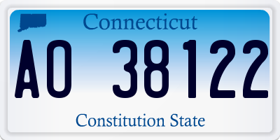 CT license plate AO38122