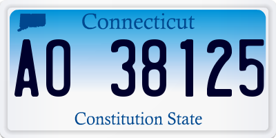 CT license plate AO38125