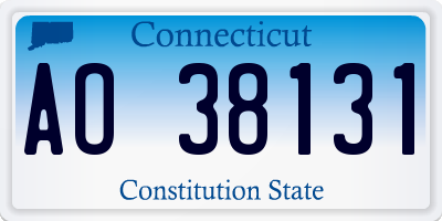 CT license plate AO38131