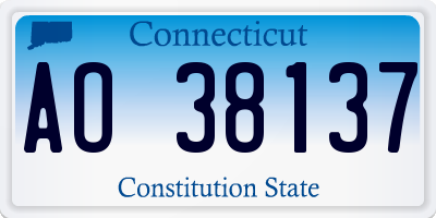 CT license plate AO38137