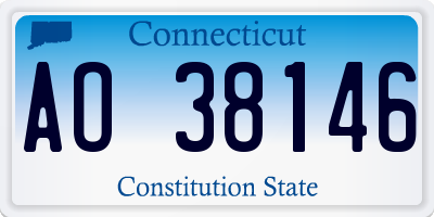 CT license plate AO38146