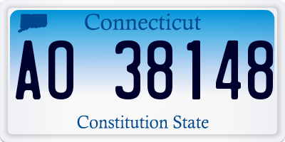 CT license plate AO38148