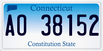 CT license plate AO38152