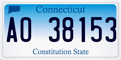 CT license plate AO38153
