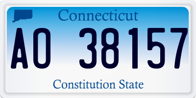 CT license plate AO38157