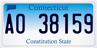 CT license plate AO38159
