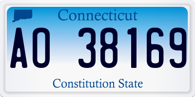 CT license plate AO38169