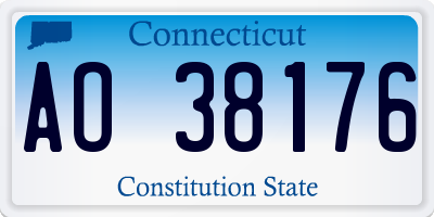 CT license plate AO38176