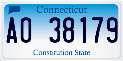 CT license plate AO38179