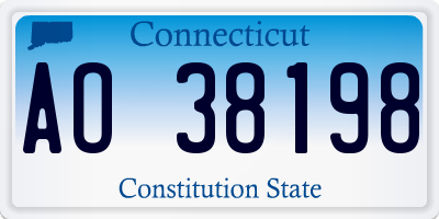 CT license plate AO38198