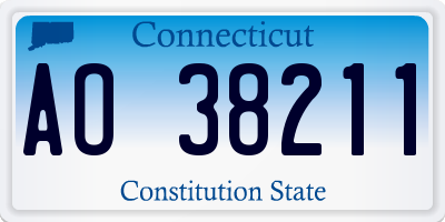 CT license plate AO38211