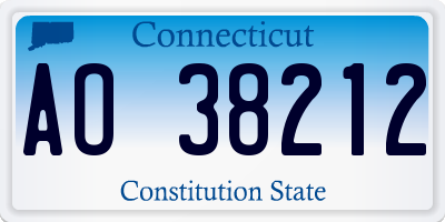 CT license plate AO38212
