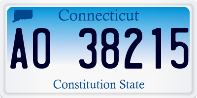 CT license plate AO38215