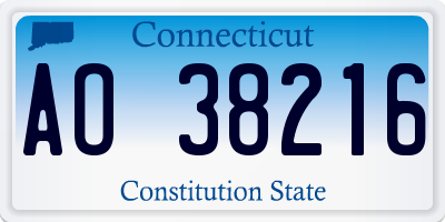 CT license plate AO38216