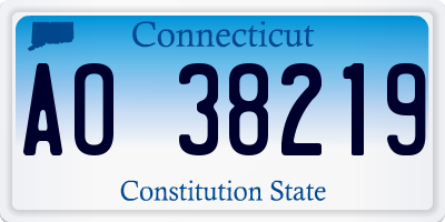 CT license plate AO38219