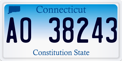 CT license plate AO38243
