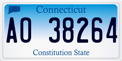 CT license plate AO38264