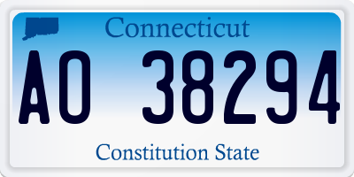 CT license plate AO38294