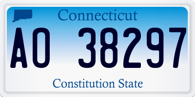 CT license plate AO38297