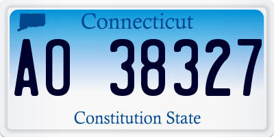 CT license plate AO38327