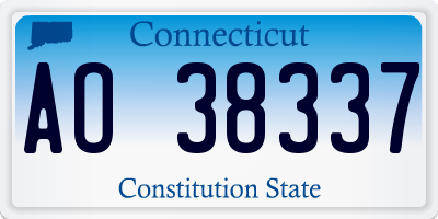 CT license plate AO38337
