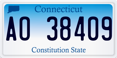 CT license plate AO38409