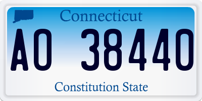 CT license plate AO38440