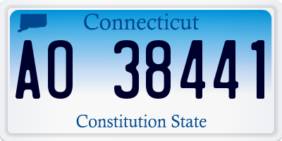 CT license plate AO38441