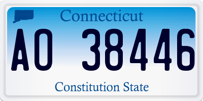 CT license plate AO38446