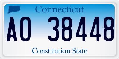 CT license plate AO38448