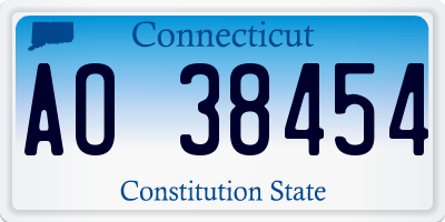 CT license plate AO38454
