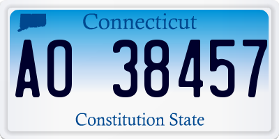 CT license plate AO38457