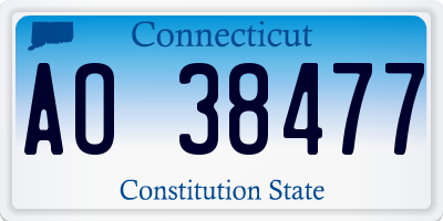 CT license plate AO38477