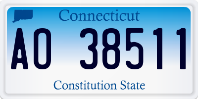 CT license plate AO38511