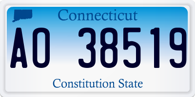 CT license plate AO38519