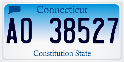CT license plate AO38527