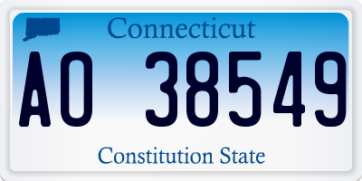 CT license plate AO38549