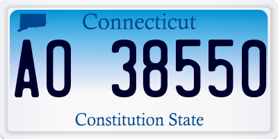 CT license plate AO38550