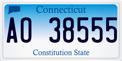 CT license plate AO38555