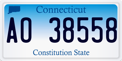 CT license plate AO38558